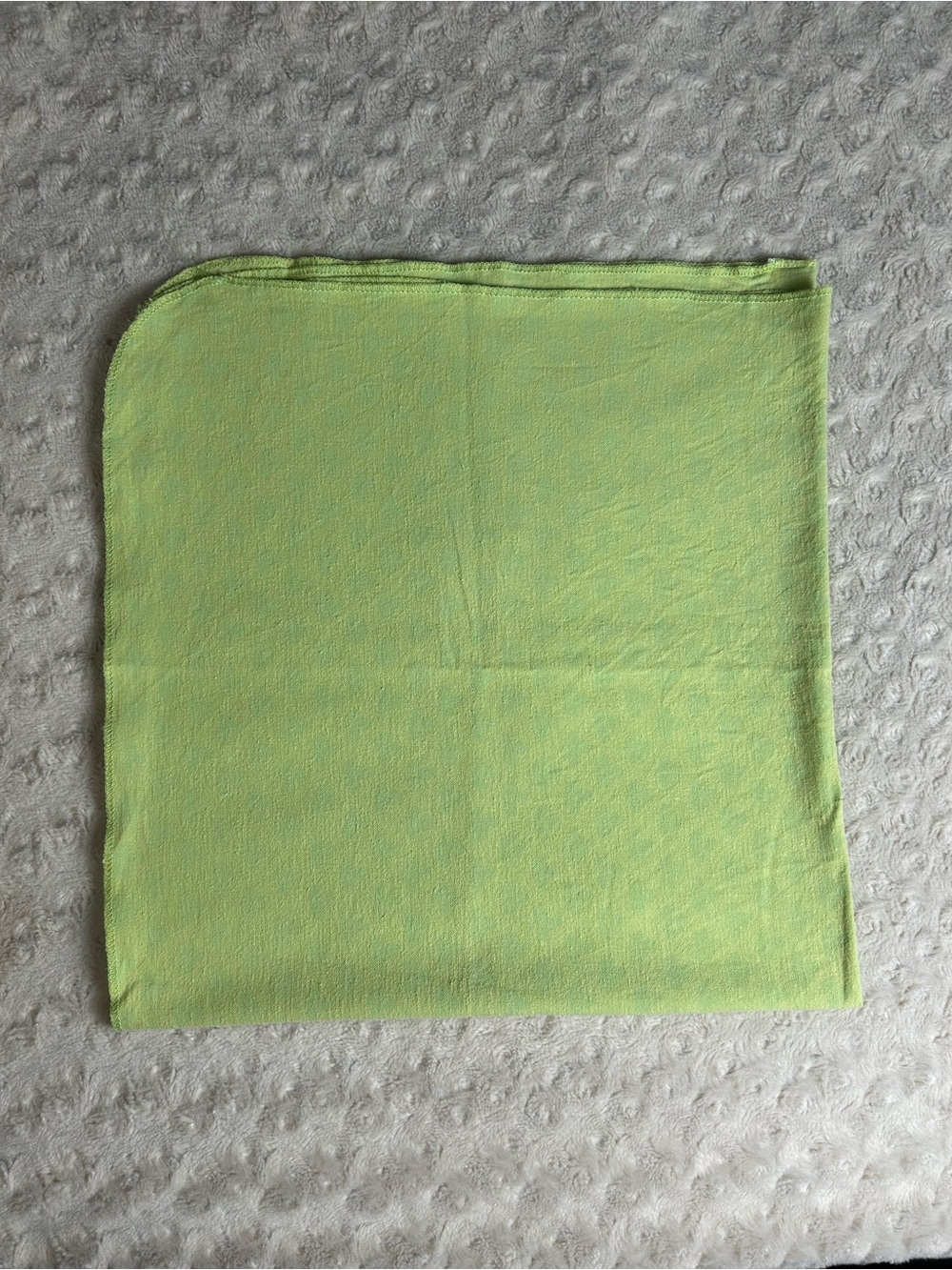 Child of Mine by Carter's Green Leaf Print Baby Receiving Blanket Flannel Leaves